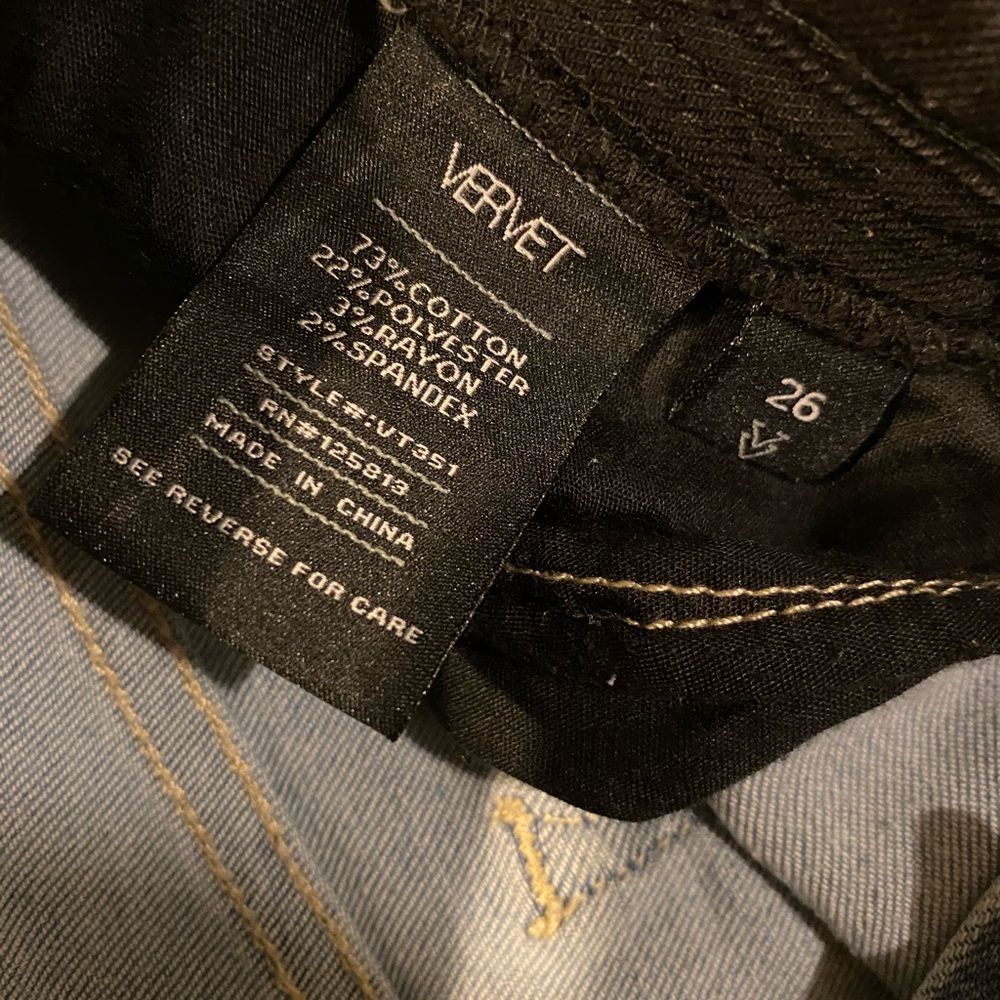 Vervet black top jeans skinny